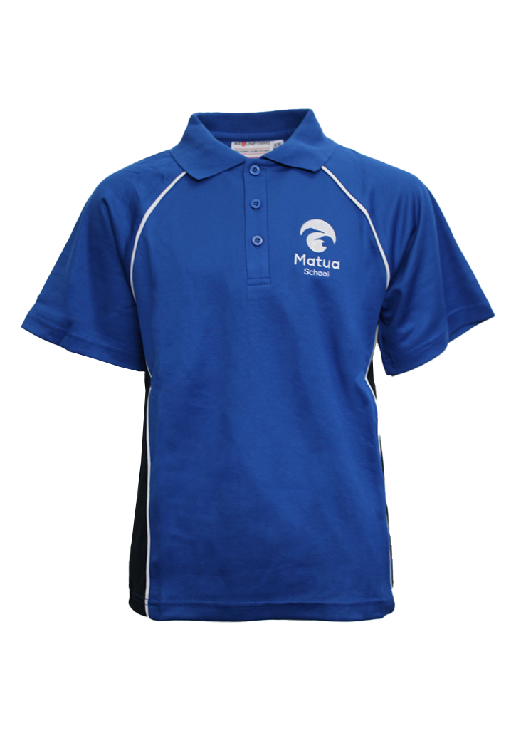 Matua School Polo SS Royal/Navy Kids